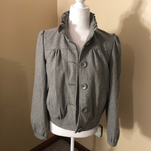 Forever Audrey Gray Wool Blend Coat Size S - Picture 1 of 5